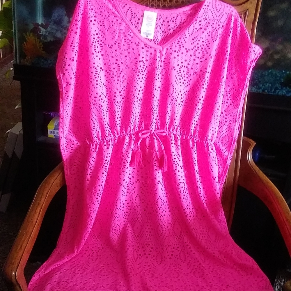 Little girl's bathing suit cover up size 10-12 (New)
